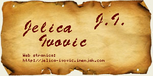 Jelica Ivović vizit kartica